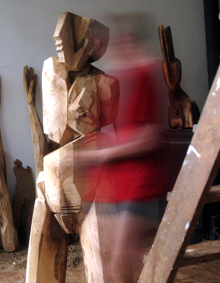 Kraft, Walnußstamm, H 190cm